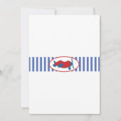 Bateau à voile Anniversaire Fête invitation / bleu (Dos)