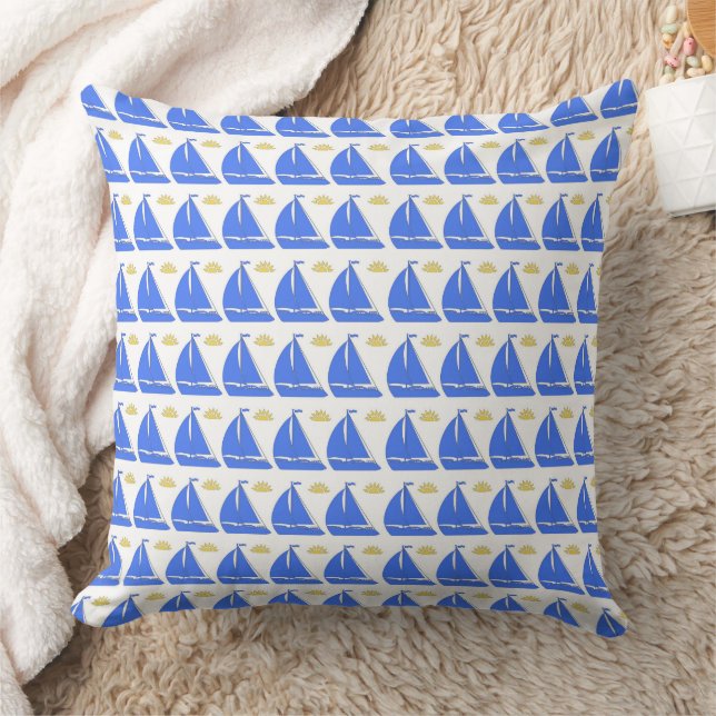 Bateau à voile avec oreiller à lancer arrière - pl (Couverture)
