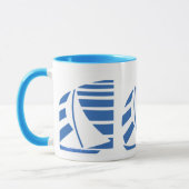 Bateau à voile bleu et blanc Mug (Gauche)