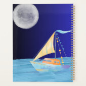 Bateau à voile coloré soleil lune océan (Dos)