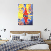 Bateau à voile dans une impression sur toile de st (Insitu(Chambre))
