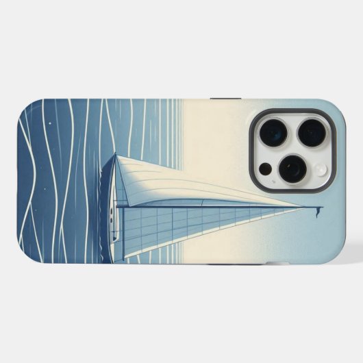 Bateau à voile en haute mer (Verso Horizontal)