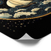 Bateau à voile esthétique céleste Art déco océan S (Coin)