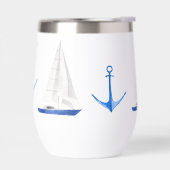 Bateau à voile et Ancre bleue Glacière nautique Vi (Gauche)