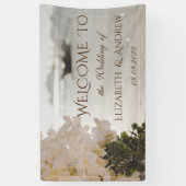 Bateau à voile Fleurs Plage Mariage Bannière (Vertical)