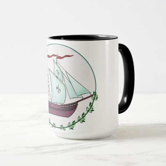 Bateau à voile Mug (Devant droit)