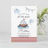 Bateau à voile Nautical Boy Invitation Anniversair (Debout devant)