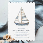 Bateau à voile Nautique Invitations Anniversaire