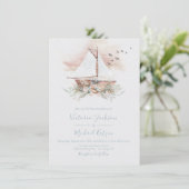 Bateau à voile Nautique invitations de mariage (Debout devant)