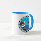 Bateau à voile Pelican Blue Mug (Devant droit)