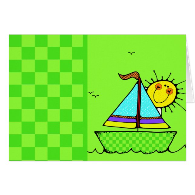 Bateau à voile pour enfants (Devant horizontal)