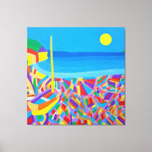 Bateau à voile près de la toile étirée par la mer  (Recto)