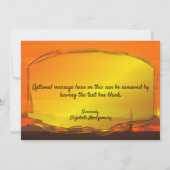 Bateau à voile Sunset 1300 Carte de remerciements (Dos)