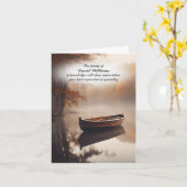 Bateau À Voile Sur Le Lac D'Automne Carte de remer (Fleur jaune)