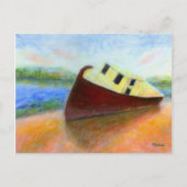 Bateau abandonné, carte postale (Devant)