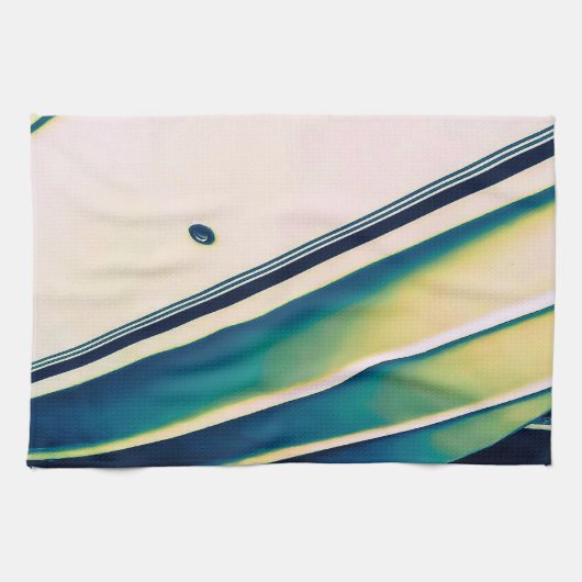Bateau Abstrait en Blue Kitchen Serviettes (Horizontal)