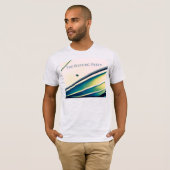 Bateau Abstrait en T-Shirt Bleu (Devant entier)
