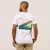 Bateau Abstrait en T-Shirt Bleu (Dos entier)
