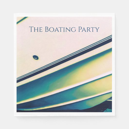 Bateau Abstrait sur Serviette en Papier Bleu (Devant)