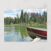 Bateau attaché à quai sur la carte postale du lac (Devant)