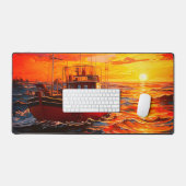Bateau au coucher du soleil (Clavier et souris)