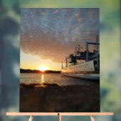 Bateau au coucher du soleil sur l'eau (Neutre)