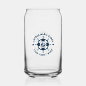 Bateau bleu blanc Nautique Roue Bateau Vintage (Verso)