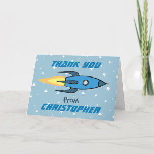 Bateau Bleu Fusée Espace Extérieur Enfants Merci  