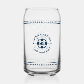 Bateau bleu marine Roue nautique Étoiles bleues (Verso)