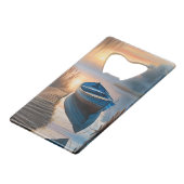 Bateau bleu rustique Matin Sky réflexion (Dos Angle)