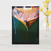 Bateau, carte de voeux (Fleur jaune)