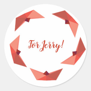 Bateau, Casquette papier, autocollant de nom perso