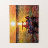 Bateau dans un Hilton Head Sunset Puzzle (Vertical)