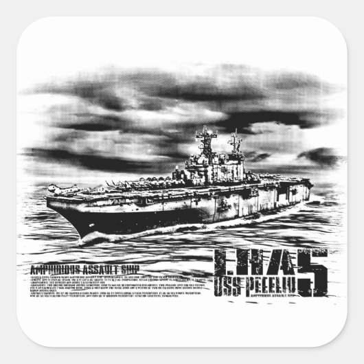 Bateau d'assaut amphibie Peleliu Sticker (Devant)