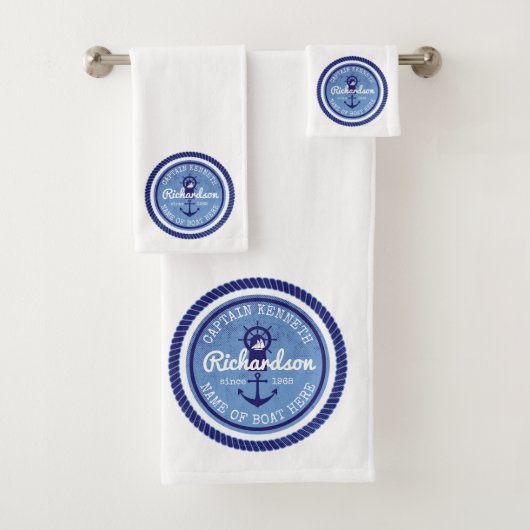 Bateau de barre de capitaine Vintage Nautical Rope (En situation)