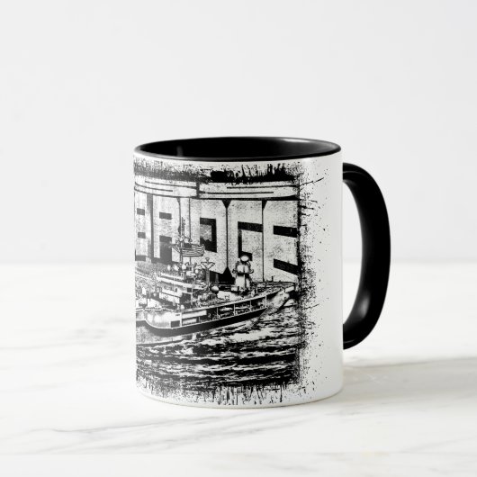 Bateau de commandement Blue Ridge Combo Mug (Devant droit)