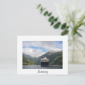 Bateau de croisière en Geirangerfjord carte postal (Debout devant)