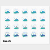 Bateau de croisière Enregistrer les stickers Date (Feuille)