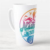 Bateau de croisière Latte Mug Alaska vacances (Angle gauche)