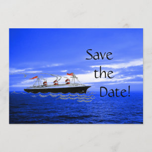Bateau de croisière mariage Océan Save the date
