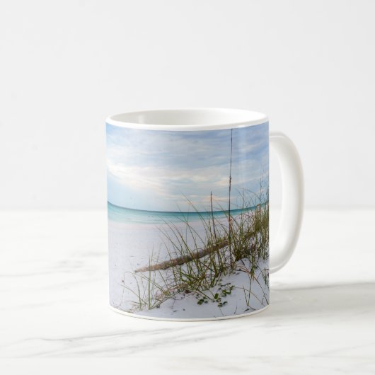 Bateau De Mer Et Plage De Sable Blanc Matin Mug Cl (Devant droit)