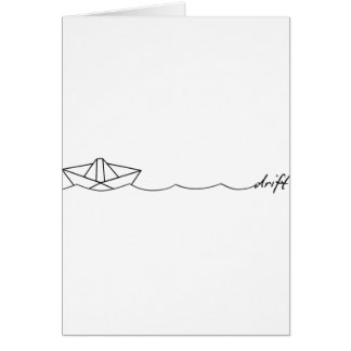 Bateau de papier de dérive