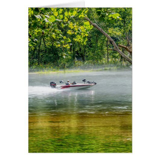 Bateau De Pêche En Déplacement Carte De Voeux (Devant)