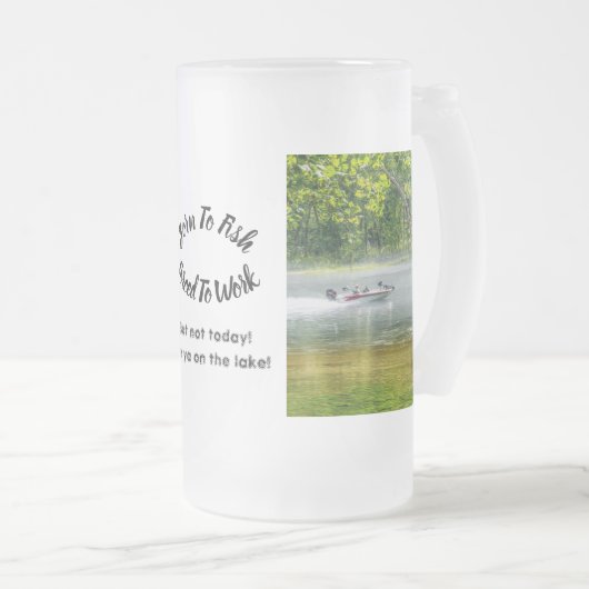 Bateau De Pêche En Déplacement Mug Frosted (Devant droit)