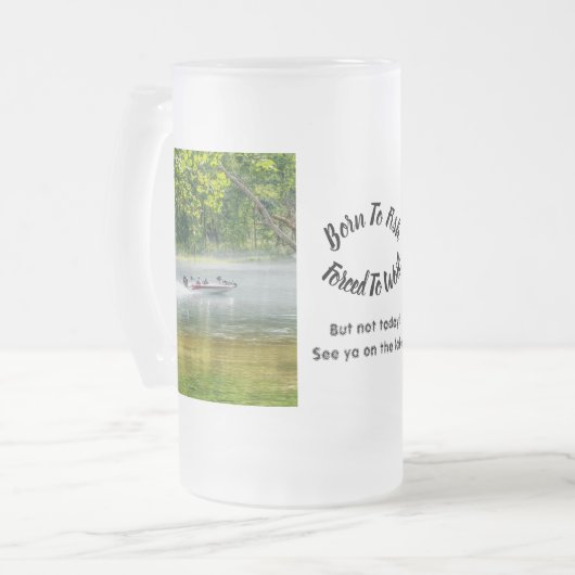 Bateau De Pêche En Déplacement Mug Frosted (Devant gauche)