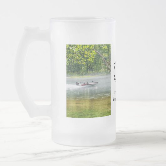 Bateau De Pêche En Déplacement Mug Frosted (Gauche)