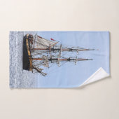 Bateau de pêche nautique Ciel bleu (Serviette à main)