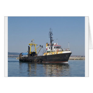 Bateau de pêche strié par rouille