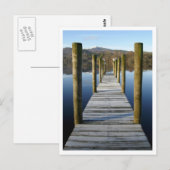 Bateau en bois débarquant sur carte postale Derwen (Devant / Derrière)