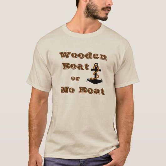 Bateau en bois ou T-shirt sans bateau (Devant)